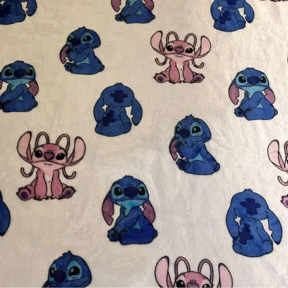 Disney Stitch & Angel Throw fleece Blanket